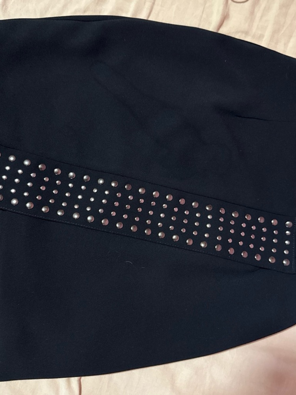 Guess Black Skirt with Silver Stud Accents